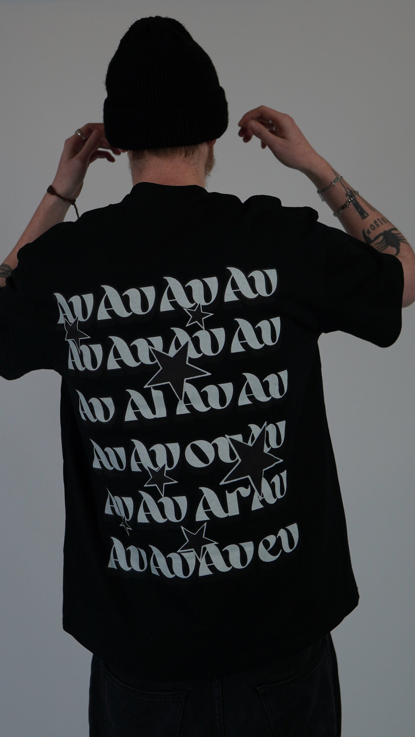 Black Graphic Star T